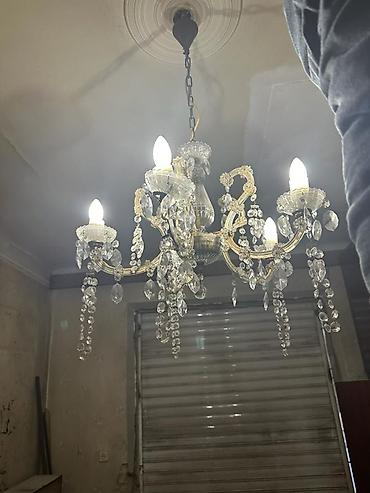 İşıqlandırma: Çılçıraq, 10 və daha çox lampa, Şüşə — 3