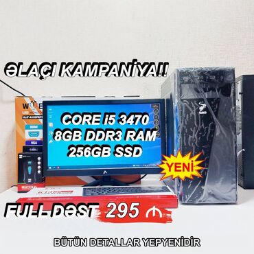 Kompüter və noutbuk aksesuarları: Ofis üçün Kompüterlər “CORE i5 3470” ƏLAÇI KAMPANİYA!! ⭐19 inch