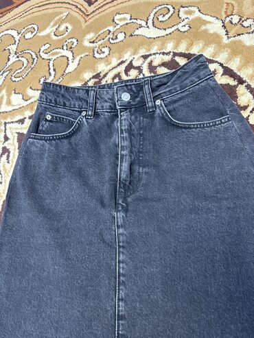 джинсовая мини юбка: Юбка, Модель юбки: Карандаш, Макси, Джинс, Высокая талия, С вырезом