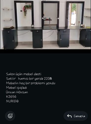 Tibbi arakəsmələr: Salon üçün mebel dəsti Satılır hamısı bir yerdə 220₼ Mebelin heç