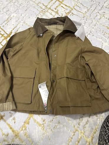 джинсы с отворотами мужские: Куртка в стиле workwear/field jacket, цвет хаки. новый - Материал — 2