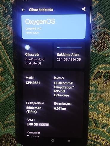 sekil ceken: OnePlus Nord CE 2 Lite 5G, 256 GB, rəng - Qara — 1