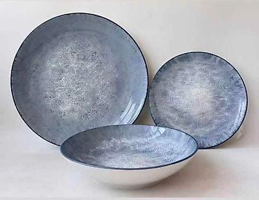 metalac keramicke posude: Komplet tanjira i činija za sto – elegantni keramički set - Sastav — 6