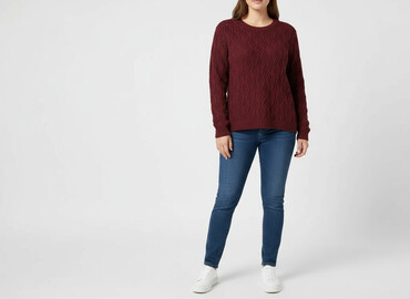 czerwony sweter: Sweter damski, rozmiar XL