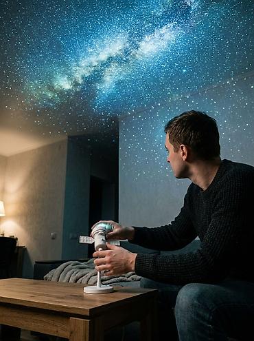 mini projector: Вау, это прям космос дома 🔭✨ На фото твой мини-ночник "Луна и звёзды" — 1