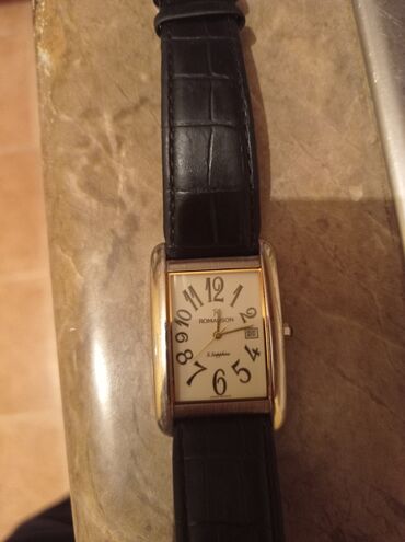 эксклюзивные швейцарские часы: Швейцарские мужские часы Романсон, сапфировое стекло, календарь