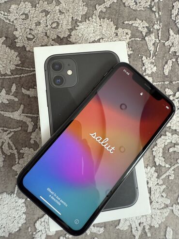 Apple iPhone: IPhone 11, Б/у, 128 ГБ, Черный, Коробка, 75 %