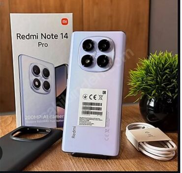 карты памяти adata для видеорегистратора: Redmi, Redmi Note 14 Pro, Колдонулган, 256 ГБ, түсү - Көгүлтүр, 2 SIM