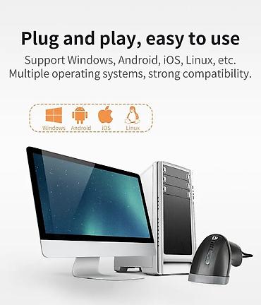 Торговое оборудование: Cканер штрих кодов Winson CMI-8010 USB 1D/2D/QR CMOS проводной (с — 7