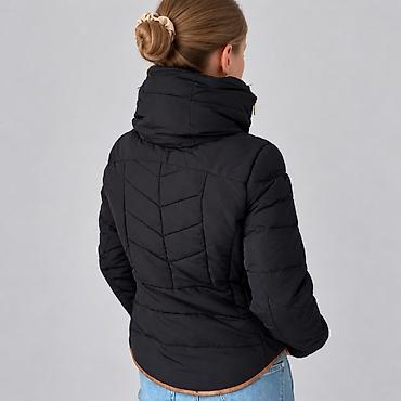 zar: Zara Женская утеплённая куртка (демисезон/зима), темно-синяя - — 3