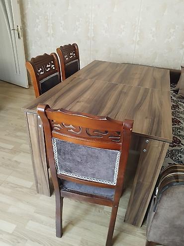 salon stollari: Qonaq otağı üçün, Yeni, Açılan, Dördbucaq masa, 4 stul — 1