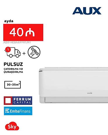 Kondisioner AUX, Yeni, 30-35 kv. m, Split sistem, Kredit var, Pulsuz quraşdırılma
