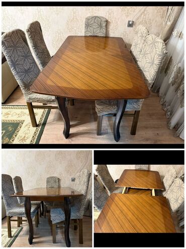 Mebel: Qonaq otağı üçün, İşlənmiş, 6 stul