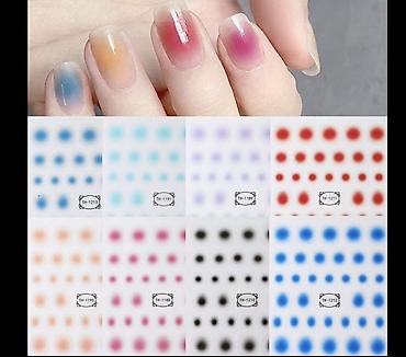 Ombre effektli dırnaq yapışdırıcı stickerlər. Dırnaq stikeri. Hamısı