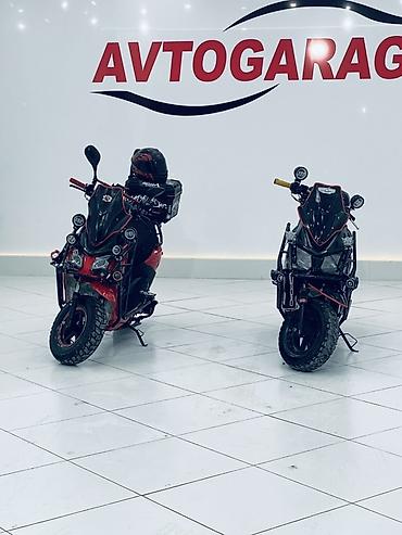 Мототехника: Скутер спортивного стиля с тюнингом и дополнительным светом - Тип — 1