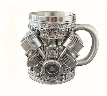 karaca qab: Fincanlar, rəng - Boz, Metal, 1 əd — 2