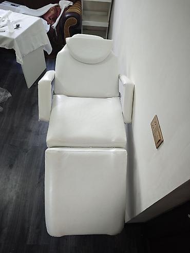 Salon, tibbi mebel: Təzədirİstifadə edilməyib Qollu Ağ Masaj kreslosu (stolu) Etejerka — 3