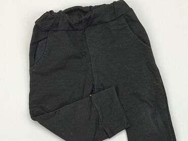 czarne legginsy dziecięce: Sweatpants, 9-12 months, condition - Good