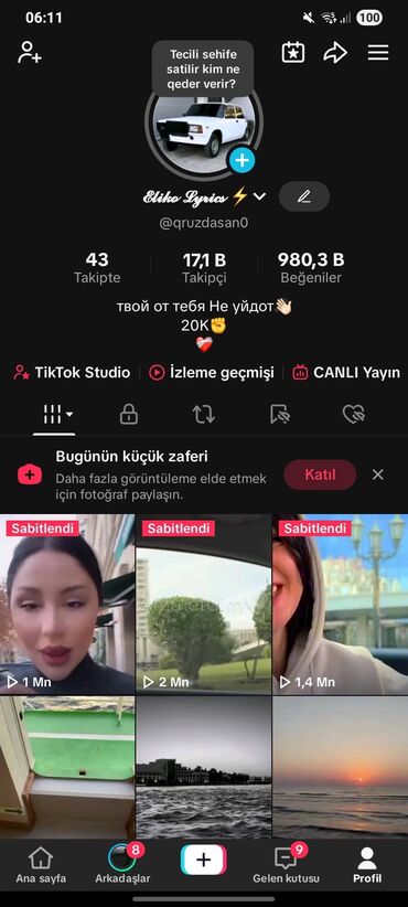 Başqa xidmətlər: Salam Hesab satılır hesabın aktivliyine söz ola bilmez panelsiz tam