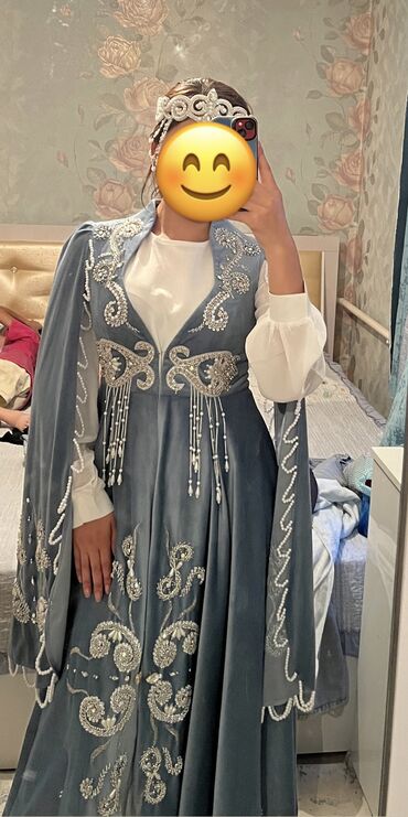 свадебные платья бишкек дордой: Платье на кыз узатуу, L, Новый, цвет - Голубой