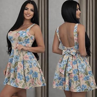 pull and bear patike: Letnja ženska haljina na bretele sa floralnim printom - Kroj — 1