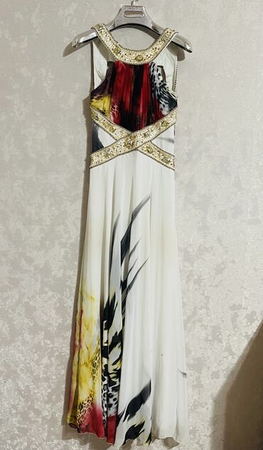 Платья: Вечернее платье, Длинная модель, Шифон, С рукавами, Камни, S (EU 36), M (EU 38)