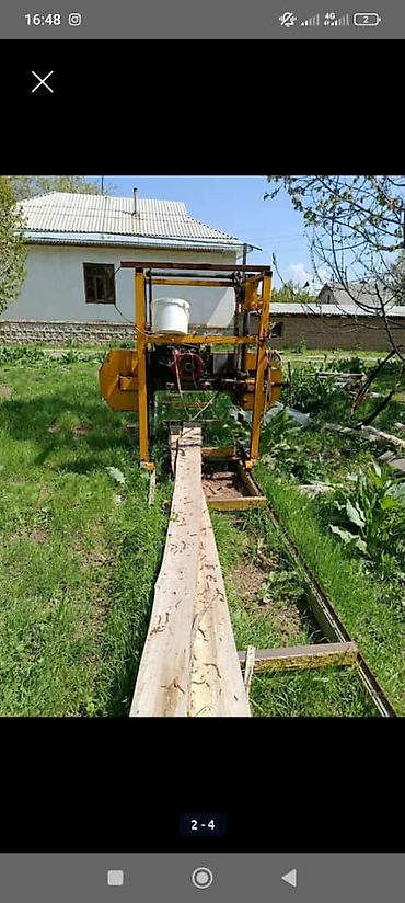 Ленточная пилорама на раме - Стационарная конструкция на продольных