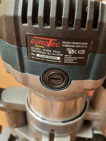 Инструменты: EUROTEC EUWER2450 (M1R-JF1-8) üst frezə – ağac emalı üçün güclü və — 2