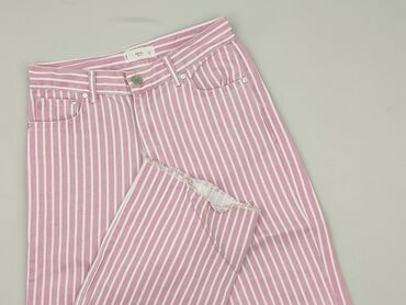 patchworkowe jeansy: Material trousers for women, Mango, size XS (EU 34)