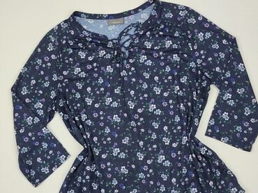 niebieska bluzki w kwiaty: Блуза жіноча, C&A, M, стан - Хороший