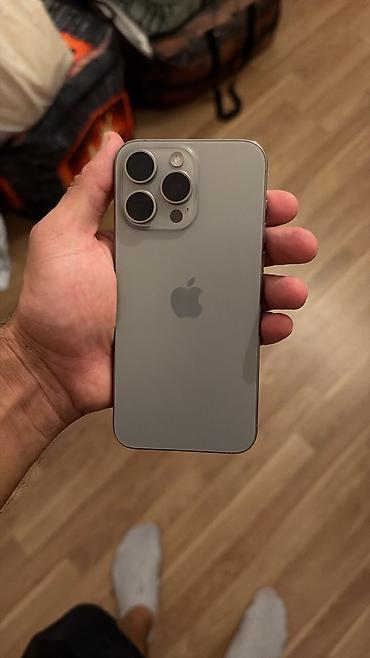 ikinci el 15 pro max: IPhone 15 Pro Max, 256 GB, Desert Titanium, Face ID, Sənədlərlə — 1