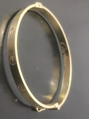 болеро атлас: Золотой браслет-кафф в стиле Cartier Love - Материал: жёлтое золото