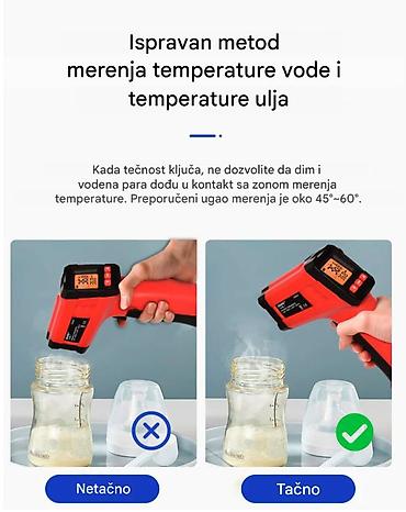 Ostali alati i mašine: Nov bezkontaktni industrijski laserski merač temperature sa LCD — 8