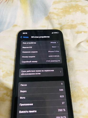 hap: IPhone 11 Pro, Б/у, 256 ГБ, Matte Midnight Green, Чехол, 90 % — 6