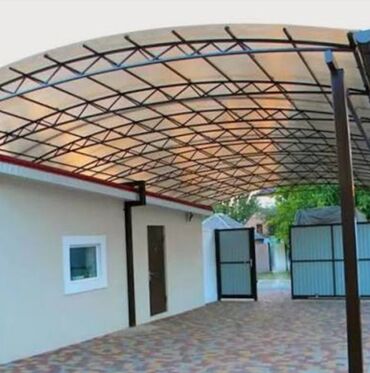 Навесы: Навес, Арочный, Металл, Поликарбонат, Установка at lalafo.kg — 1 Навесы: Навес, Арочный, Металл, Поликарбонат, Установка — 1