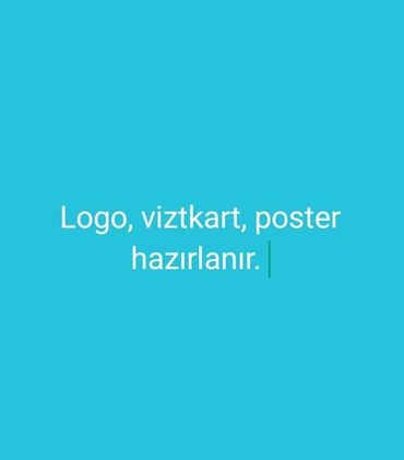 ucuz reklam: Logo, viztkart, poster, hazirlanir