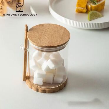 Digər qab-qacaq və mətbəx ləvazimatları: Saxlama qabı
qapaq ve qaşıq bamboo
qab şüşe material — 3