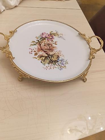 Кухонные принадлежности: Porcelain süfrə ləyən/tray - Material: ağ porselen lövhə - Üzərində — 7