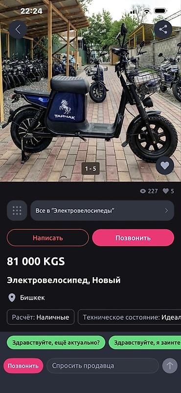 Электровелосипед «Тайчак» (городской скутер-байк формата fat-tire)