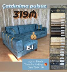 Masa və oturacaq dəstləri: Künc divan, Yeni, Açılan, Bazalı