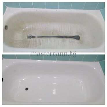 Сантехнические работы: Реставрация ванн жидким акрилом в Бишкеке, без демонтажа на месте