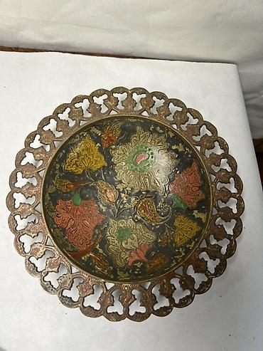 mis tavalar: Boşqablar, 1 əd, rəng - Qızılı, Metal — 1