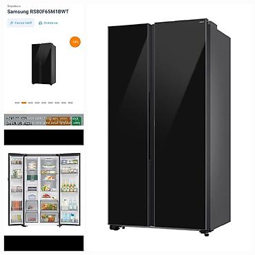 ikinci el dondurucu: Yeni 2 qapılı Samsung Soyuducu Satılır, rəng - Qara, Təkərli — 1
