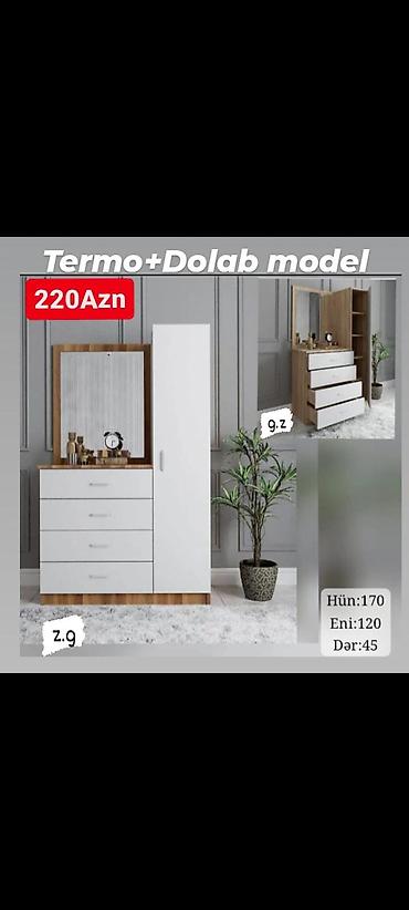 termolar termo: Termo + Dolab model - Qiymət: 220 AZN (şəkildə göstərilib) - Ölçülər — 1