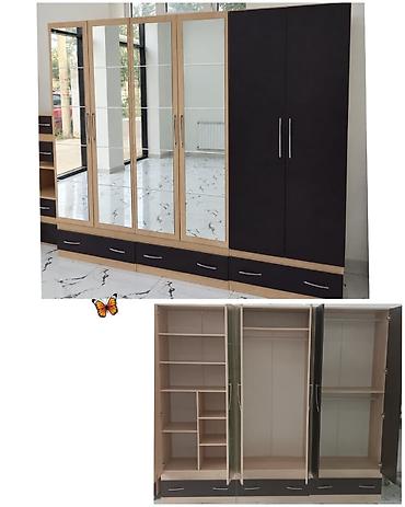 samdan: Embawood istehsalı üç hissəli paltar dolabı. - Ölçü: 2.40 m (eni) × — 1