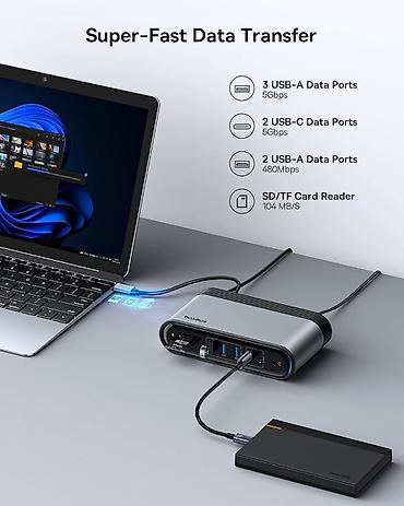 yeni hub: USB HUB Baseus UnionJoy 17-in-1 Xüsusiyyətlər: Brend: Baseus Tip:	USB — 4