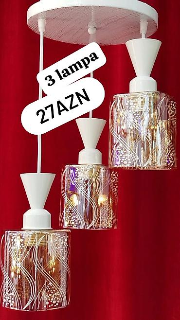 lüstura: Çılçıraq, 3 lampa, Şüşə — 1