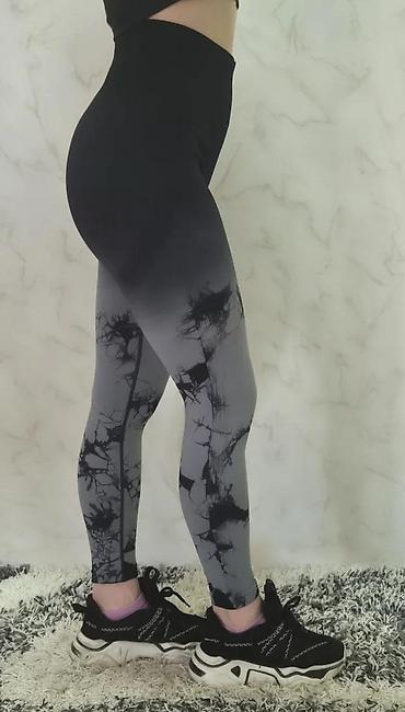 Helanke, biciklistički šortsevi: Ženske sportske helanke – visoki struk, bez šavova, elastične - — 4