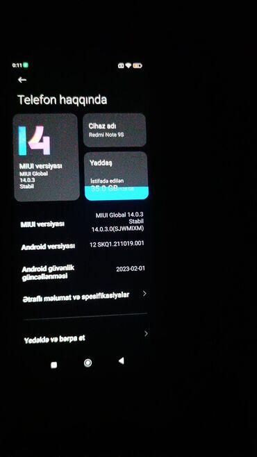 xiaomi s2: Xiaomi Redmi Note 9S, 128 GB, rəng - Göy, 
 Barmaq izi