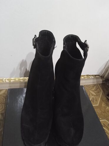 женские сапоги на каблуке: Өтүктөр, Size: 36, түсү - Кара, Geronea
